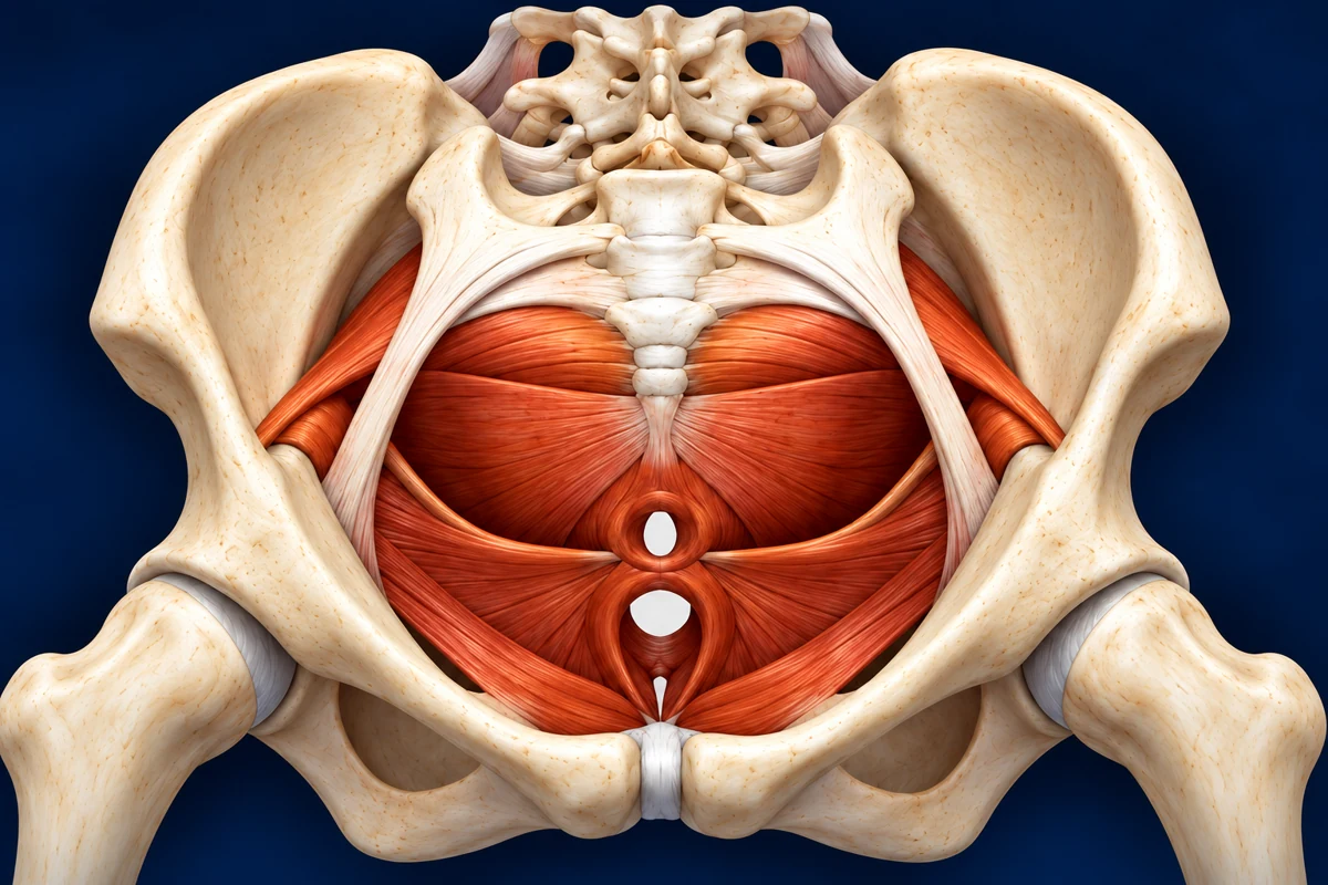 Ricostruzione illustrativa dei muscoli del pavimento pelvico