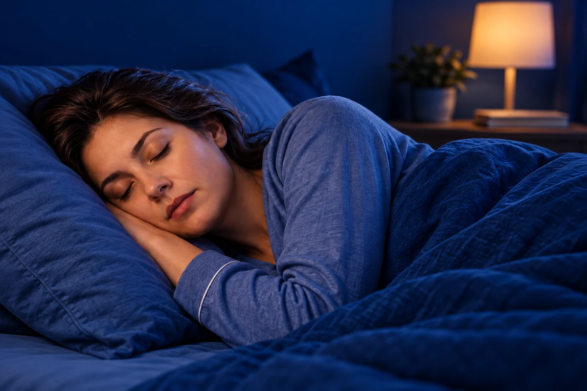 Scena illustrativa di una persona che riposa in una camera da letto