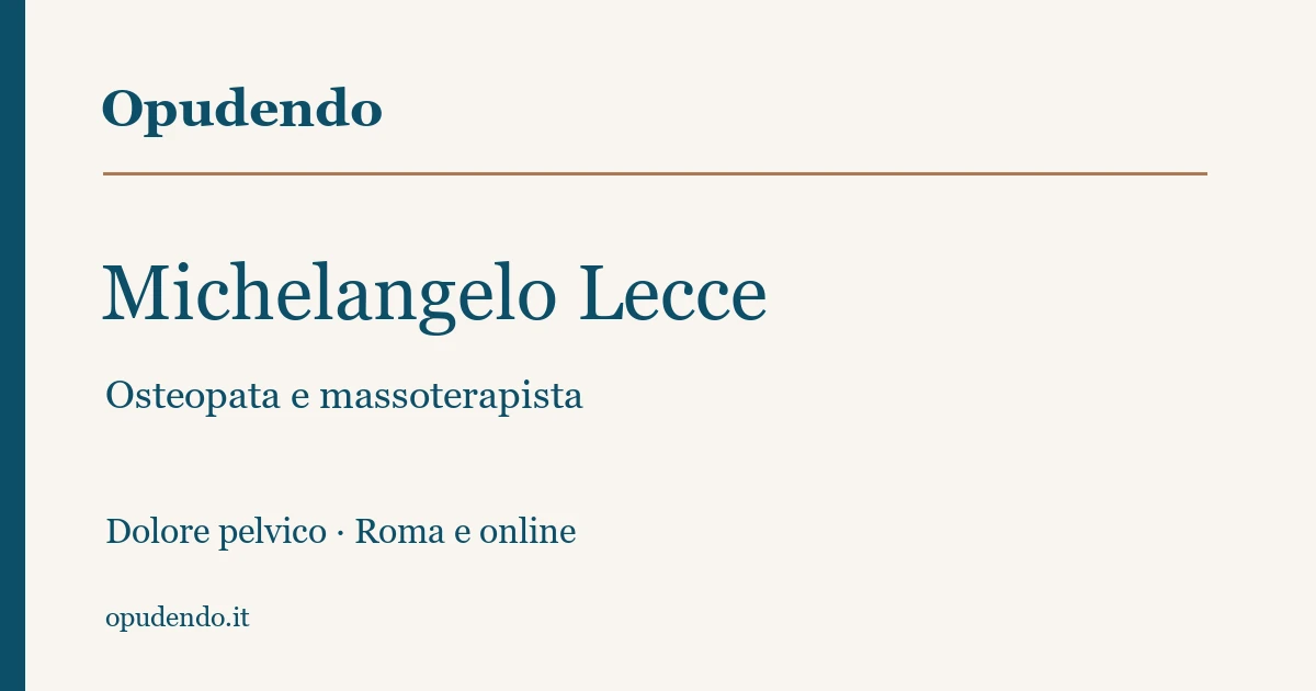 Opudendo, approfondimenti sul dolore pelvico